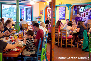 Goombays colorful Caribbean-style dining room