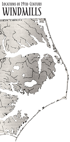 Locations of 19th Century Windmills Map