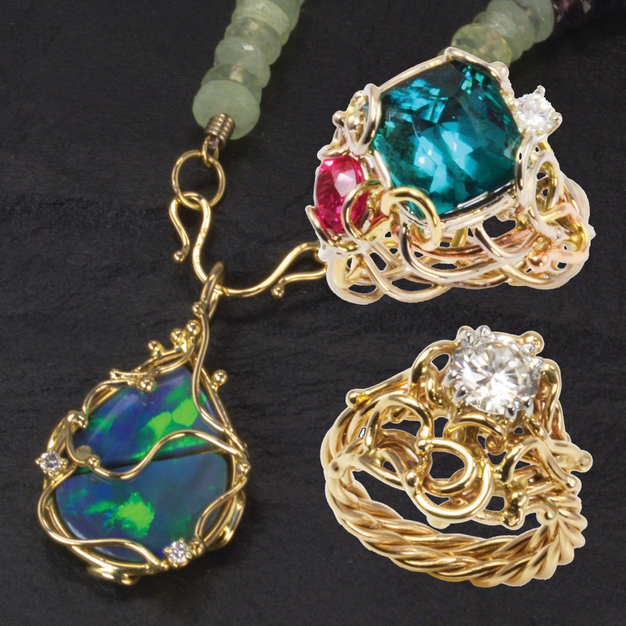 Pieces from a collection by Jewelry by Gail