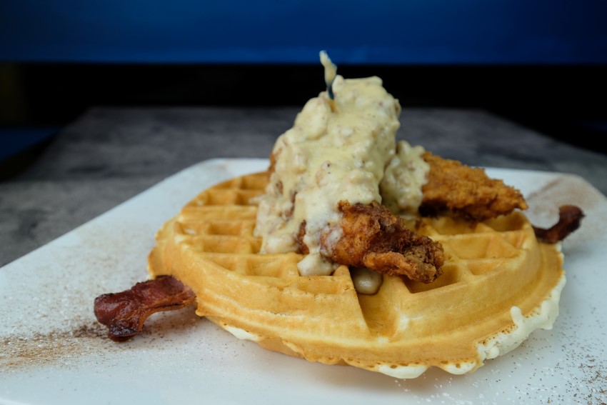 Ikes Bites chicken and waffles