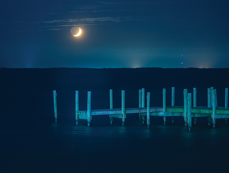 Moonset Over Duck Eve Turek Photography