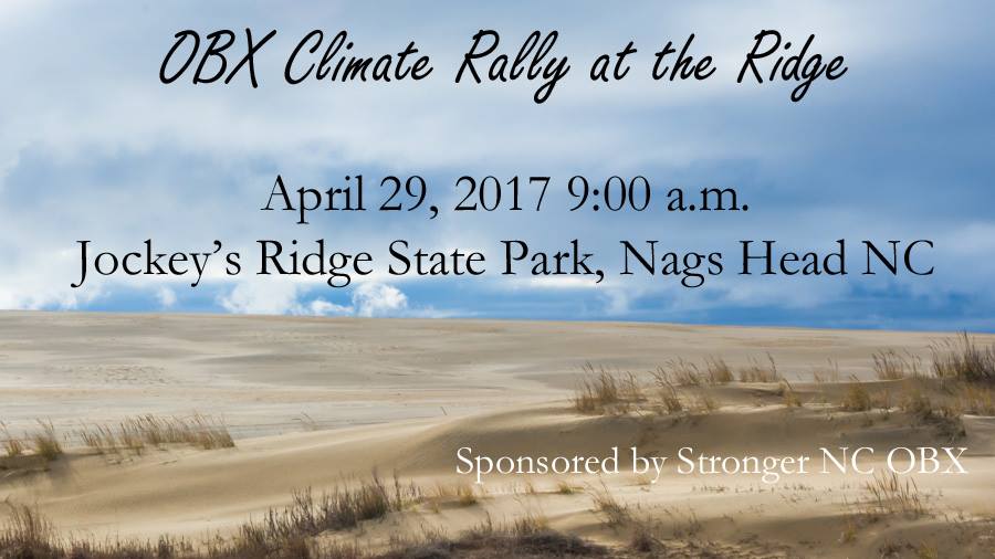 Climate Rally At Jockey's Ridge