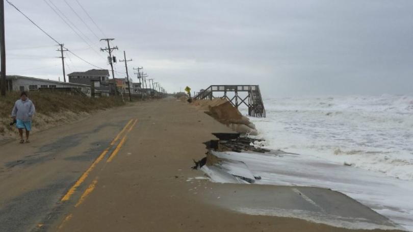 NC 12 Washed Away by storm surge. Photo Credits to WITN.com