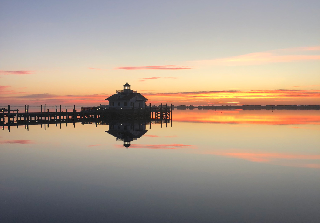 Sunset Water View Including Lighthouse