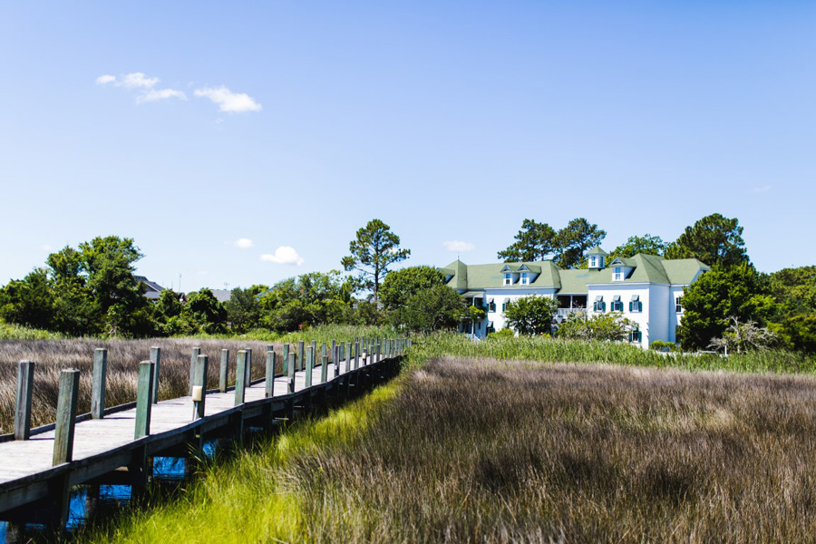 Looking Towards the Inn from Waterfront and Marsh