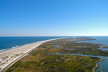 Outer Banks View South to Hatteras