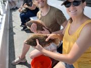Miss Oregon Inlet II Head Boat Fishing, Flounder!