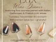 TRiO Restaurant & Market, LUX Wine Dinner