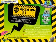 Dare County Library, Area 51-Themed Hatteras Haunted Library Trick or Treat