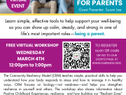 Children and Youth Partnership, Community Resiliency Model (CRM) for Parents