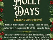 All Saints Episcopal Church, 22nd Annual Holly Days Bazaar & Arts Festival