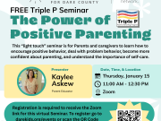 Children and Youth Partnership, Triple P Seminar: The Power of Positive Parenting