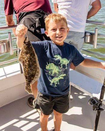 Crystal Dawn Head Boat Fishing and Evening Cruise, One Proud Little Fisherman