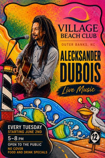 Village Beach Club, Oceanfront Live Music: Alecksander Dubois