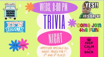 Noosa Beach Grille, Trivia Night