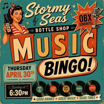 Stormy Seas Bottle Shop, Music Bingo