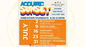 Sanctuary Vineyards, Acoustic Sunset Wine Down Thursdays