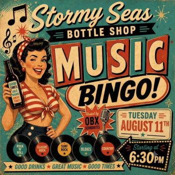 Stormy Seas Bottle Shop, Music Bingo