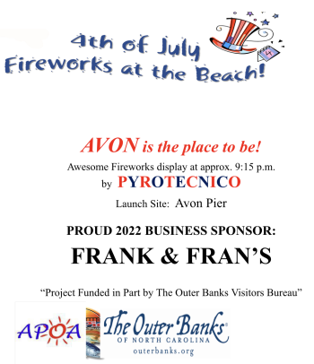 Hatteras Island Events, 4th of July: Fireworks at the Beach