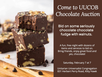 Unitarian Universalist Congregation of the Outer Banks, Chocolate Auction