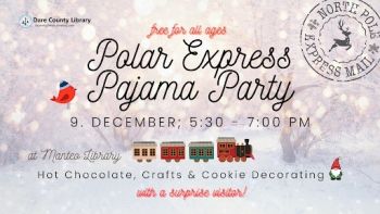 Dare County Library, Polar Express Pajama Party at Manteo Library