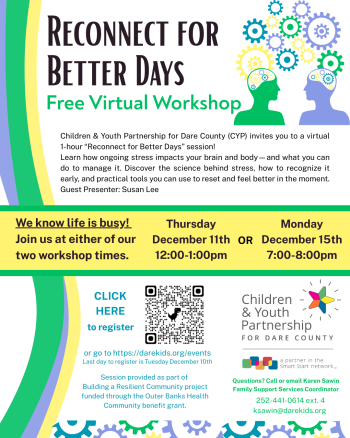 Children and Youth Partnership, Reconnect for Better Days Virtual Workshop