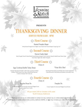 Sanderling Resort, Thanksgiving at Sanderling Resort