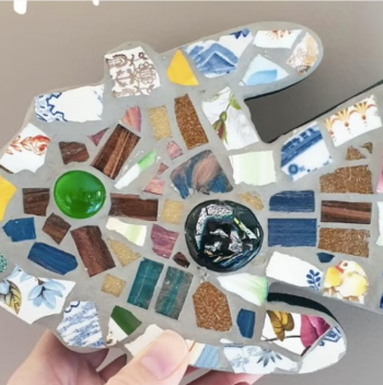 Dare County Arts Council, Kids Art Party - Fish Mosaic