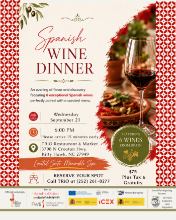 TRiO Restaurant & Market, Spanish Wine Dinner