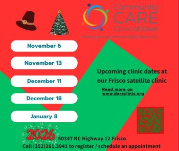 Community Care Clinic of Dare, Community Care Clinic Days in Frisco