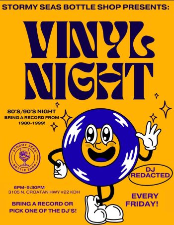 Stormy Seas Bottle Shop, BYOV VInyl Night