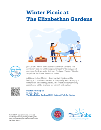 Elizabethan Gardens, Winter Picnic