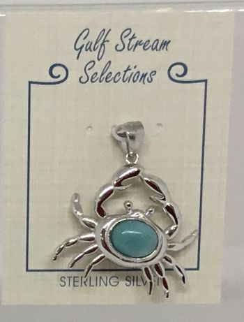 Gulf Stream Gifts, Crab Pendant with Amazonite