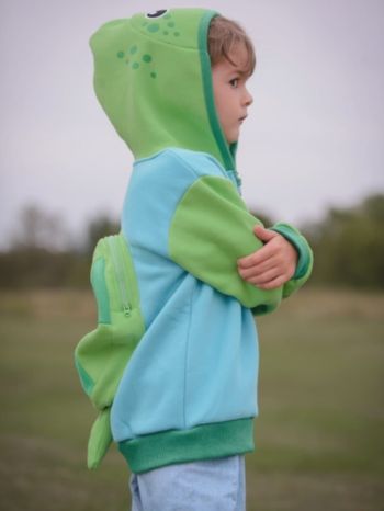 Mermaid’s Folly, Sea Turtle Toddler and Kids 3D Backpack Hoodie