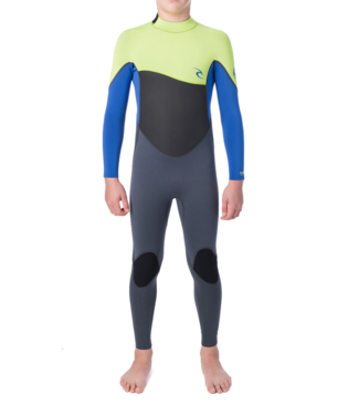 Outer Banks Boarding Company, Rip Curl Junior Omega 3/2 Back Zip Wetsuit Neon Lime