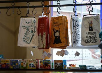 Old Tom's Beer, Wine & Provisions, Humorous Kitchen Towels