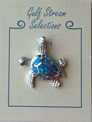 Gulf Stream Gifts, Lab Opal Turtle Pendant