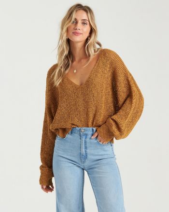 Outer Banks Boarding Company, Billabong Feel The Breeze Sweater Antique Gold
