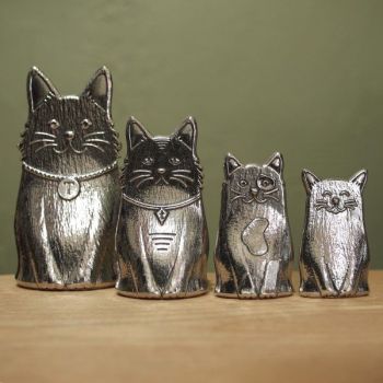 Village Craftsmen, Pewter Measuring Spoons: Cats
