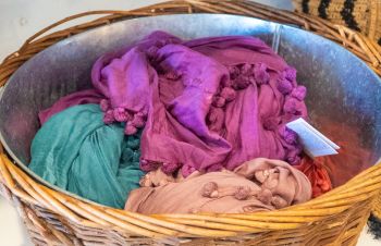 Nest, Pom Pom Scarves