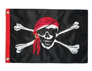 Kitty Hawk Kites, Jolly Roger Applique Pirate Flag