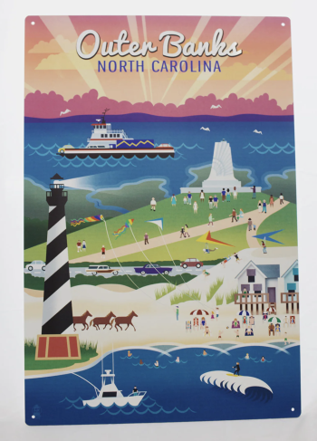 Hatteras Island Boardsports, Outer Banks Metal Sign