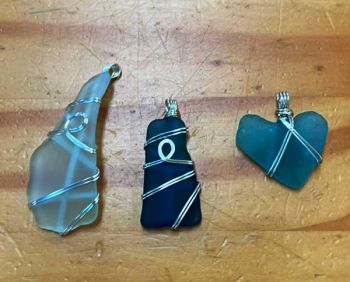 Artsy Octopus, Wire Wrapped Pendants