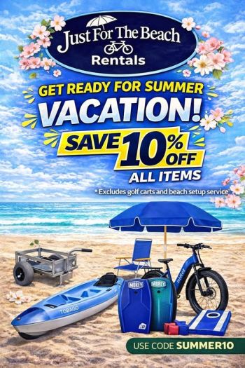 Just For the Beach Rentals, Summer Sale
