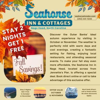 Seahorse Inn & Cottages, Fall Savings!