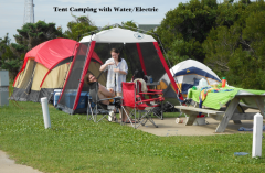 Tent campsites at Camp Hatteras