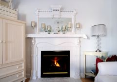 Fireplace at Magnolia Cottage - Manteo, NC