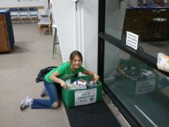 Collecting donations for Beach Food Pantry