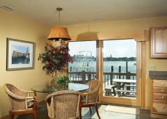 Dining area in Captain's Cottage at Captain's Landing