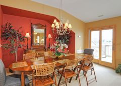 Dining room in the penthouse suite at Captain's Landing